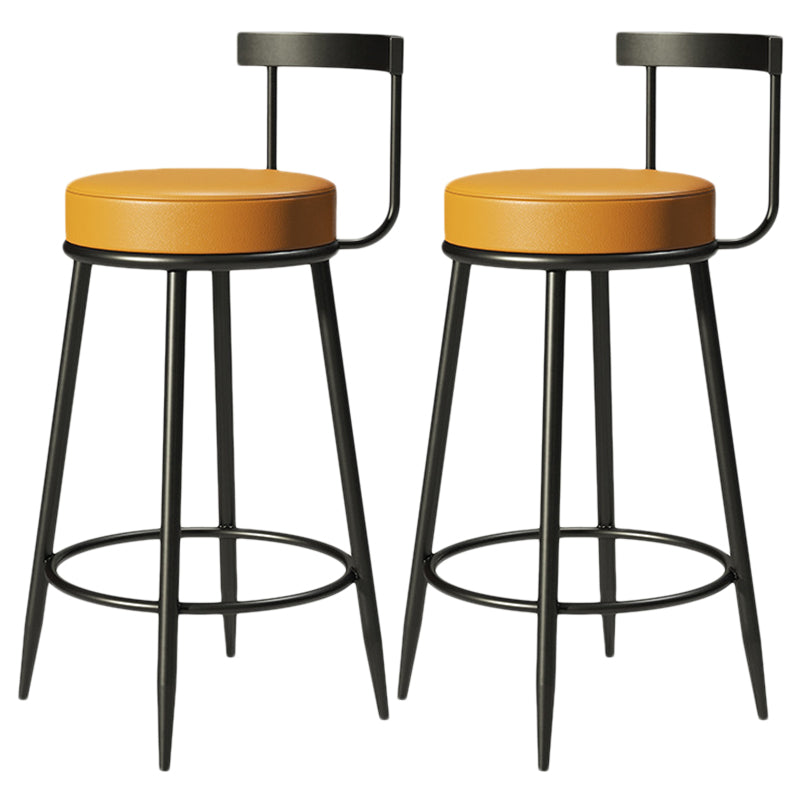 Contemporary  Low Back Home Stool Matte Finish Upholstered Bar Stools