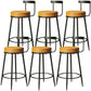 Contemporary  Low Back Home Stool Matte Finish Upholstered Bar Stools
