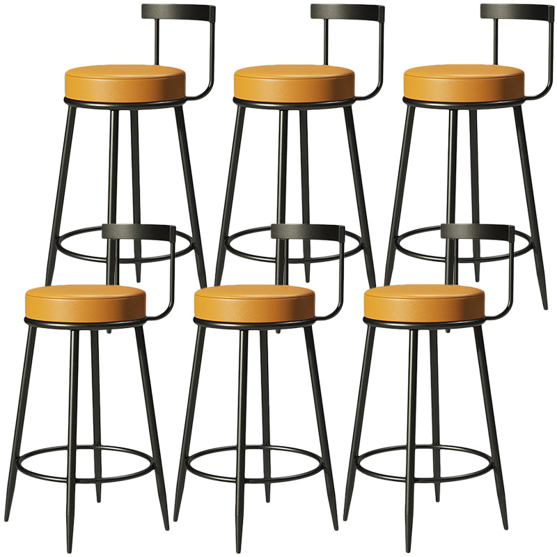 Contemporary  Low Back Home Stool Matte Finish Upholstered Bar Stools