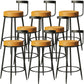 Contemporary  Low Back Home Stool Matte Finish Upholstered Bar Stools