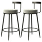 Contemporary  Low Back Home Stool Matte Finish Upholstered Bar Stools