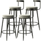 Contemporary  Low Back Home Stool Matte Finish Upholstered Bar Stools