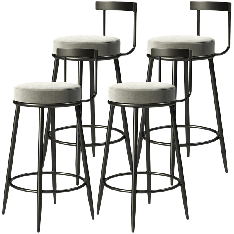 Contemporary  Low Back Home Stool Matte Finish Upholstered Bar Stools