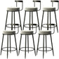 Contemporary  Low Back Home Stool Matte Finish Upholstered Bar Stools
