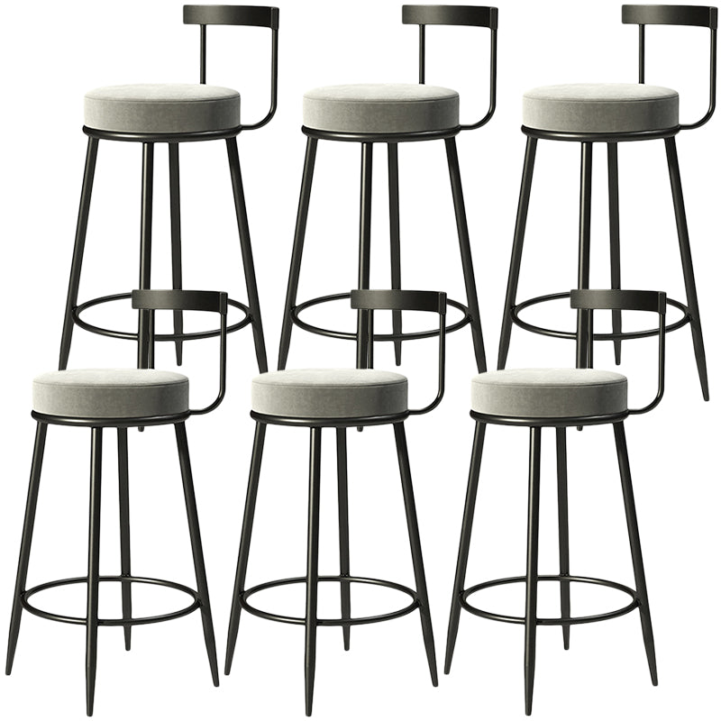 Contemporary  Low Back Home Stool Matte Finish Upholstered Bar Stools