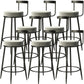 Contemporary  Low Back Home Stool Matte Finish Upholstered Bar Stools