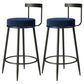 Contemporary  Low Back Home Stool Matte Finish Upholstered Bar Stools
