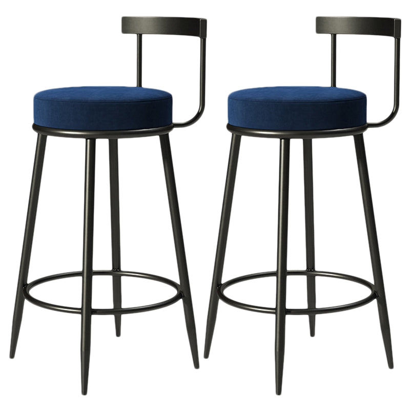 Contemporary  Low Back Home Stool Matte Finish Upholstered Bar Stools