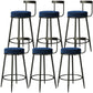 Contemporary  Low Back Home Stool Matte Finish Upholstered Bar Stools