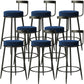 Contemporary  Low Back Home Stool Matte Finish Upholstered Bar Stools