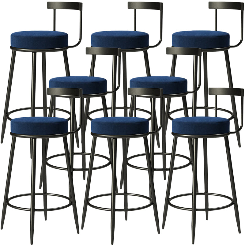 Contemporary  Low Back Home Stool Matte Finish Upholstered Bar Stools
