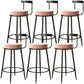 Contemporary  Low Back Home Stool Matte Finish Upholstered Bar Stools