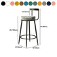 Contemporary  Low Back Home Stool Matte Finish Upholstered Bar Stools