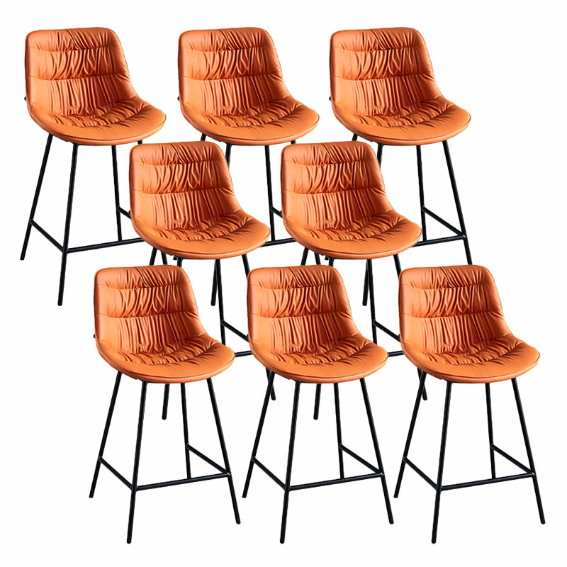 Tabouret de bar de style contemporain tabouret de bar en cuir pu avec des jambes en métal pour la maison