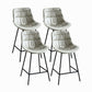 Contemporary Style Bar Stool PU Leather Counter Bar Stool with Metal Legs for Home
