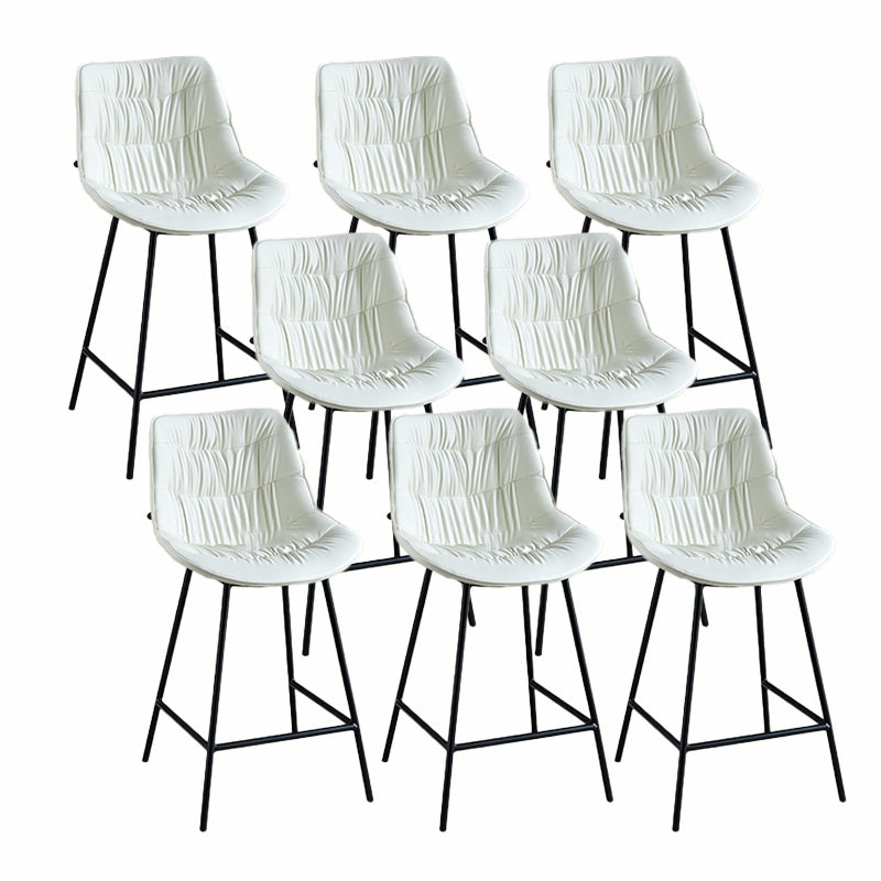 Tabouret de bar de style contemporain tabouret de bar en cuir pu avec des jambes en métal pour la maison