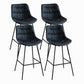 Contemporary Style Bar Stool PU Leather Counter Bar Stool with Metal Legs for Home
