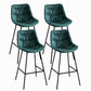 Contemporary Style Bar Stool PU Leather Counter Bar Stool with Metal Legs for Home