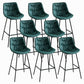 Contemporary Style Bar Stool PU Leather Counter Bar Stool with Metal Legs for Home