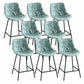 Contemporary Style Bar Stool PU Leather Counter Bar Stool with Metal Legs for Home