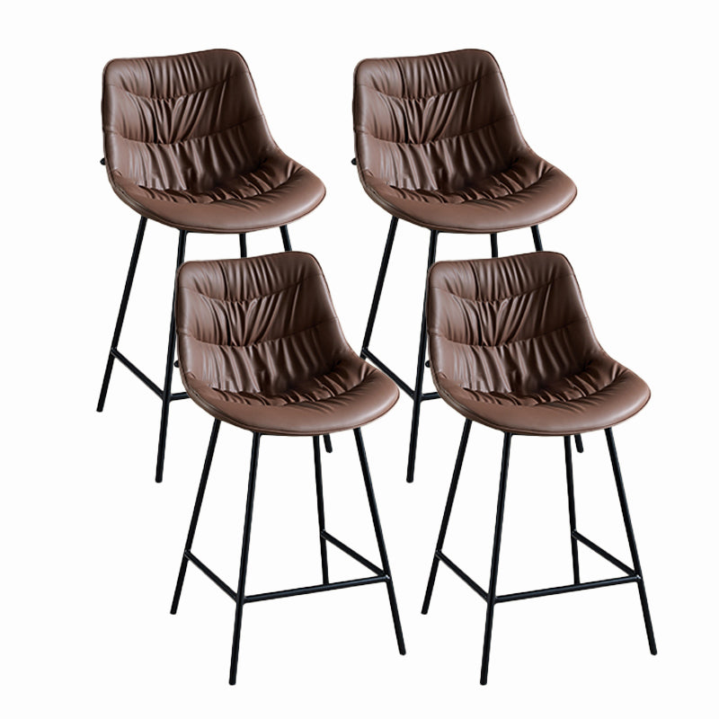 Tabouret de bar de style contemporain tabouret de bar en cuir pu avec des jambes en métal pour la maison