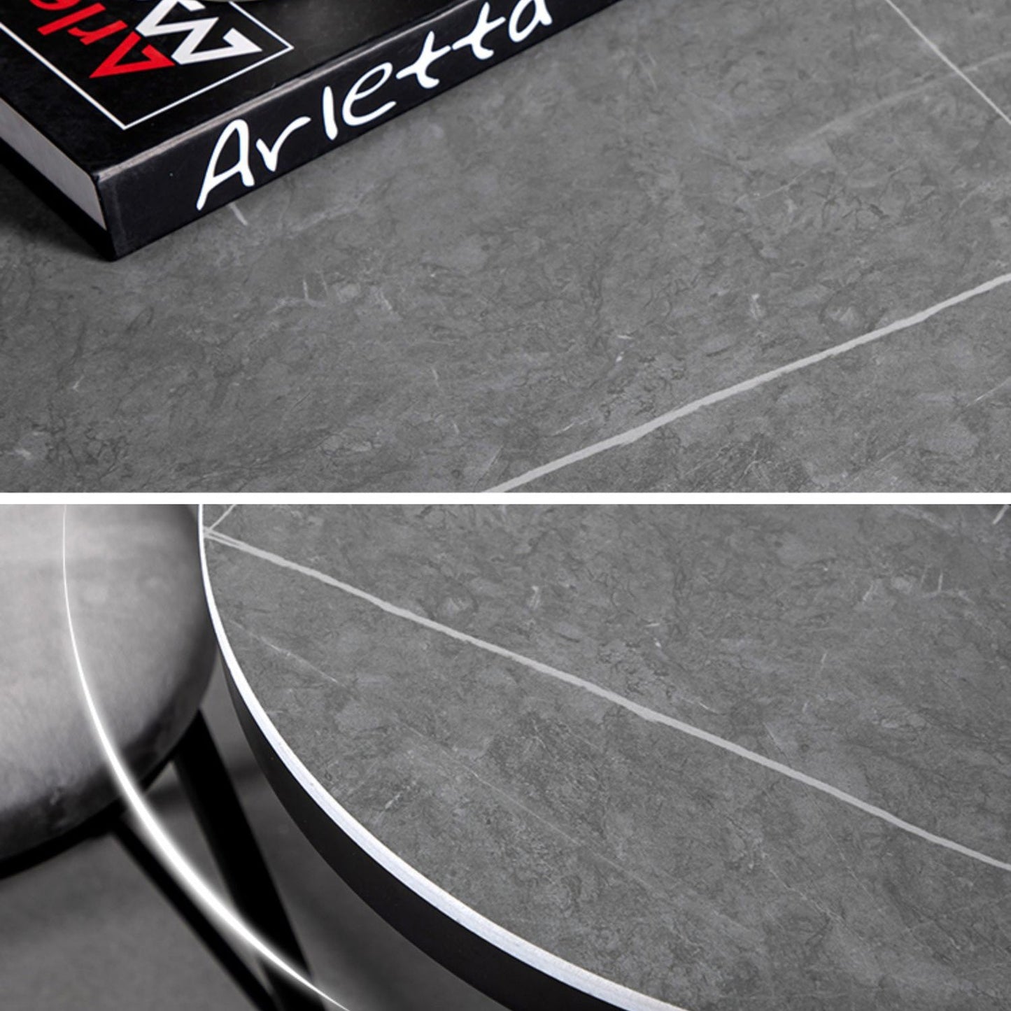 Industrial 1/2/3 Pièces Table de table ronde Ensemble de table de bar en pierre fritté pour usage domestique