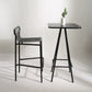 Table de table de bar en fer carrée industrielle 1/2 pièces Table de comptoir avec tabourets hauts métalliques