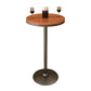 1/3 Pieces Industrial Iron Bar Table Set Round Bistro Set with Pine Wood Top