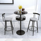 1/2/3 Pieces Industrial Iron Bar Table Set Round Bistro Set with Faux Marble Top Clearhalo 'Bar Furniture' 'furn' 'furn_home_bar_bar_sets' 'Furniture' 'Home Bars & Bar Sets' 'home_bar_bar_sets' 'Kitchen & Dining Furniture' 5291483