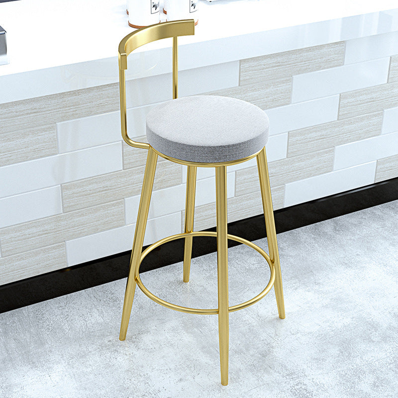 1/2/3 Pieces Industrial Iron Bar Table Set Round Bistro Set with Faux Marble Top Gold 30"H Stool (Single) Clearhalo 'Bar Furniture' 'furn' 'furn_home_bar_bar_sets' 'Furniture' 'Home Bars & Bar Sets' 'home_bar_bar_sets' 'Kitchen & Dining Furniture' 5291496