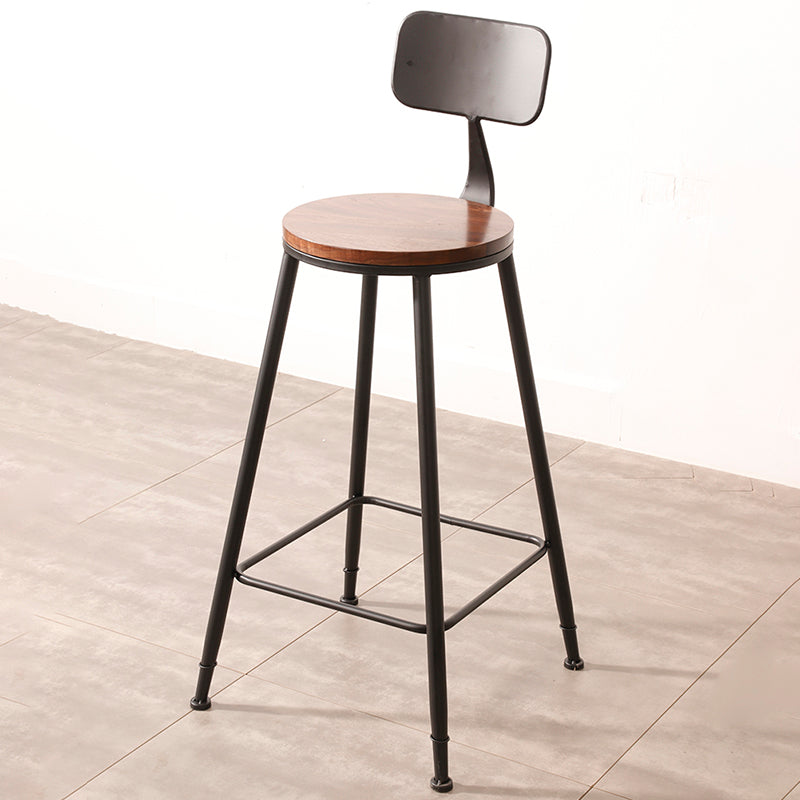 1/3 Pieces Industrial Iron Bistro Set Round Bar Table Set with Pine Wood Top