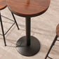 1/3 Pieces Industrial Iron Bistro Set Round Bar Table Set with Pine Wood Top