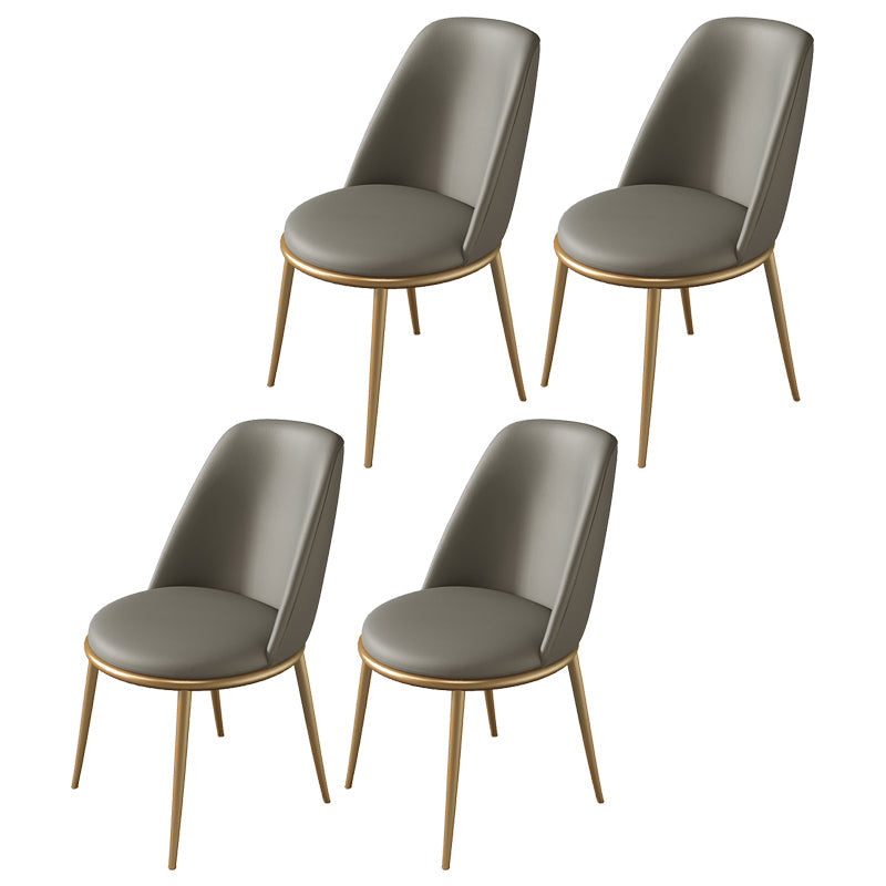 Set dinette Glam Iron Set tavolo da pranzo con piano in pietra sinterizzata bianca rettangolare da 1/4/5 pezzi