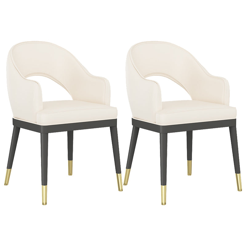 Glam Sintered Stone Dining Table Set 1/2/3/4/5 Pieces Dining Set for Home Use 2 White Chairs Clearhalo 'Dining Room Sets' 'Dining Tables & Seating' 'dining_room_set' 'furn' 'furn_dining_room_set' 'Furniture' 'Kitchen & Dining Furniture' 5291601