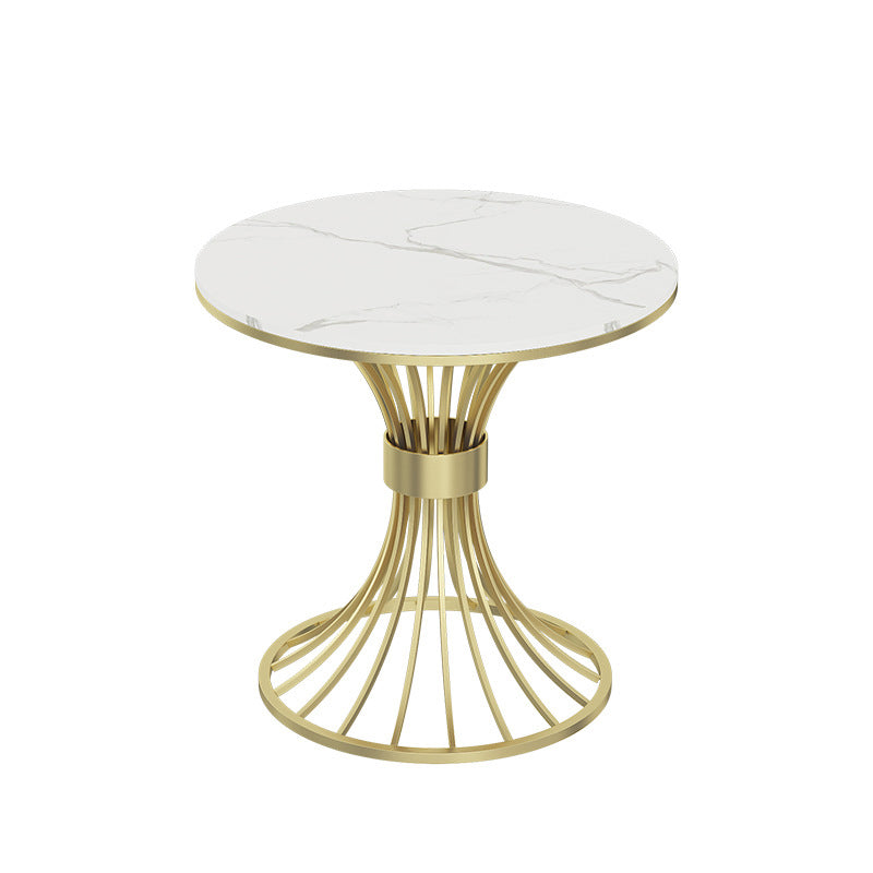 Glam Sintered Stone Dining Table Set 1/2/3/4/5 Pieces Dining Set for Home Use White 31"L x 31"W Clearhalo 'Dining Room Sets' 'Dining Tables & Seating' 'dining_room_set' 'furn' 'furn_dining_room_set' 'Furniture' 'Kitchen & Dining Furniture' 5291605