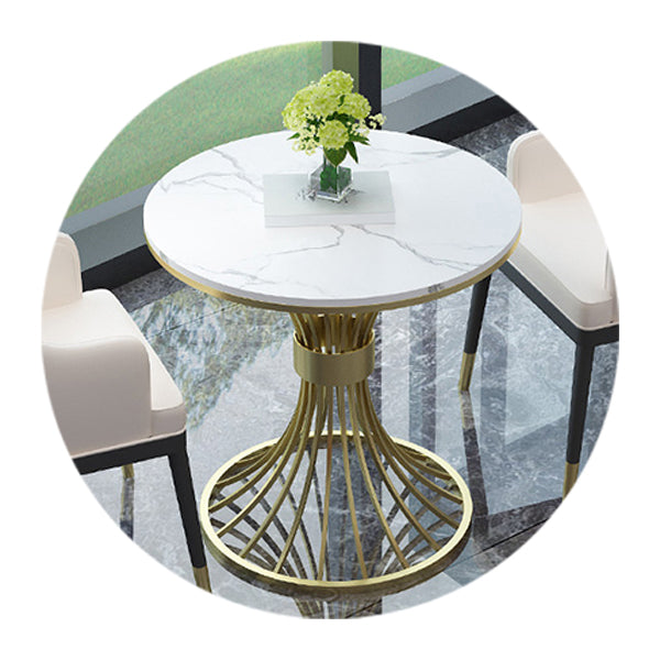 Glam Sintered Stone Dining Table Set 1/2/3/4/5 Pieces Dining Set for Home Use Clearhalo 'Dining Room Sets' 'Dining Tables & Seating' 'dining_room_set' 'furn' 'furn_dining_room_set' 'Furniture' 'Kitchen & Dining Furniture' 5291606