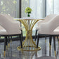 Glam Sintered Stone Dining Table Set 1/2/3/4/5 Pieces Dining Set for Home Use Clearhalo 'Dining Room Sets' 'Dining Tables & Seating' 'dining_room_set' 'furn' 'furn_dining_room_set' 'Furniture' 'Kitchen & Dining Furniture' 5291610