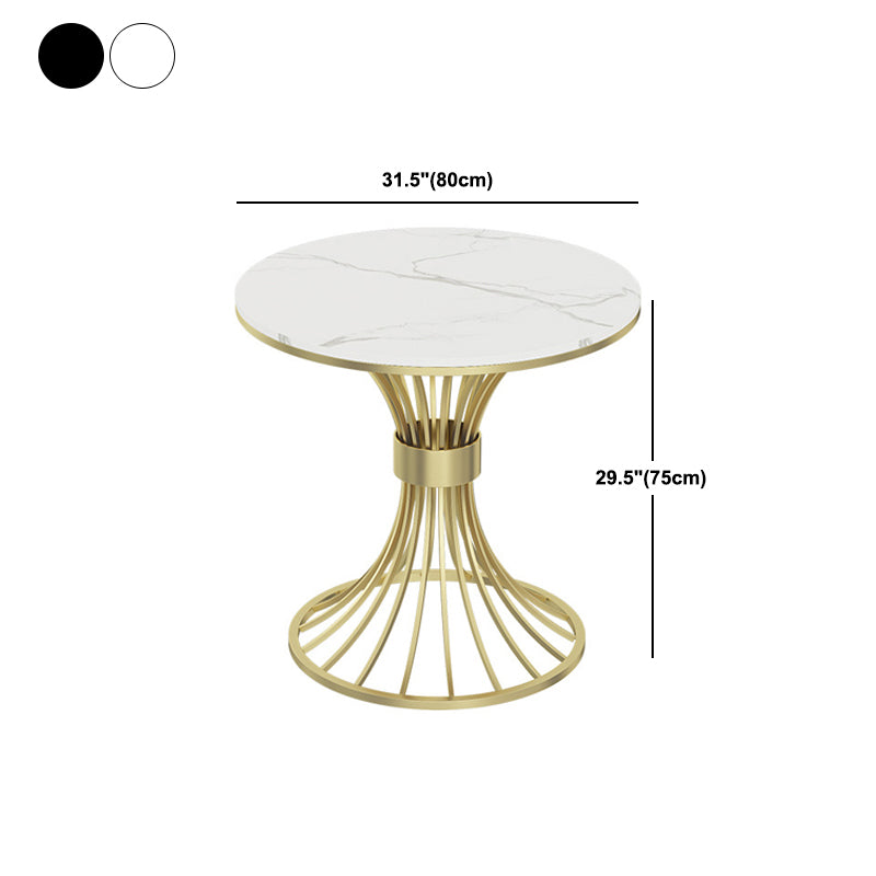 Glam Sintered Stone Dining Table Set 1/2/3/4/5 Pieces Dining Set for Home Use Clearhalo 'Dining Room Sets' 'Dining Tables & Seating' 'dining_room_set' 'furn' 'furn_dining_room_set' 'Furniture' 'Kitchen & Dining Furniture' 5291615