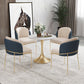 Glam Round Sintered Stone Dining Table Set 1/2/3/4/5 Pieces Dining Set for Home Use Clearhalo 'Dining Room Sets' 'Dining Tables & Seating' 'dining_room_set' 'furn' 'furn_dining_room_set' 'Furniture' 'Kitchen & Dining Furniture' 5291633