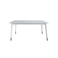 Modern White Iron Dinette Set 1/2/5/7 Pieces Rectangle Sintered Stone Top Dining Table Set White 70.9"L x 35.4"W Clearhalo 'Dining Room Sets' 'Dining Tables & Seating' 'dining_room_set' 'furn' 'furn_dining_room_set' 'Furniture' 'Kitchen & Dining Furniture' 5291661