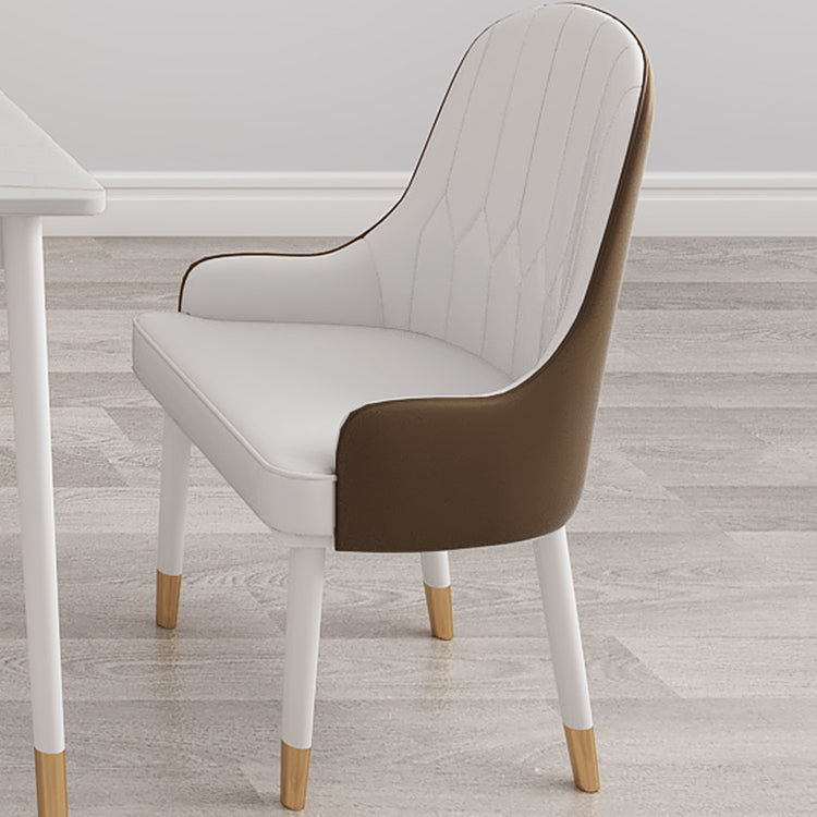 Modern White Iron Dinette Set 1/2/5/7 Pieces Rectangle Sintered Stone Top Dining Table Set Clearhalo 'Dining Room Sets' 'Dining Tables & Seating' 'dining_room_set' 'furn' 'furn_dining_room_set' 'Furniture' 'Kitchen & Dining Furniture' 5291666