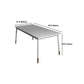 Modern White Iron Dinette Set 1/2/5/7 Pieces Rectangle Sintered Stone Top Dining Table Set Clearhalo 'Dining Room Sets' 'Dining Tables & Seating' 'dining_room_set' 'furn' 'furn_dining_room_set' 'Furniture' 'Kitchen & Dining Furniture' 5291674
