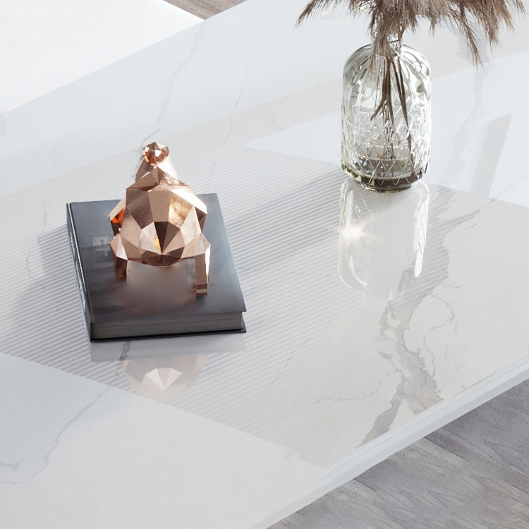 Moderne Rechteck Diniate Set 1/4/5/7 Stück Stein Top Esstisch Set