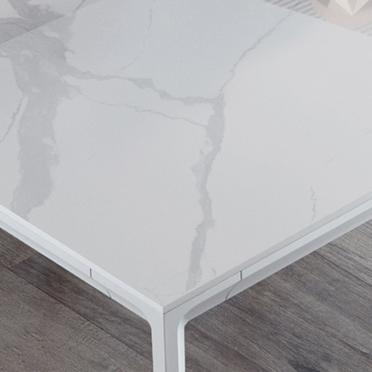 Moderne Rechteck Diniate Set 1/4/5/7 Stück Stein Top Esstisch Set