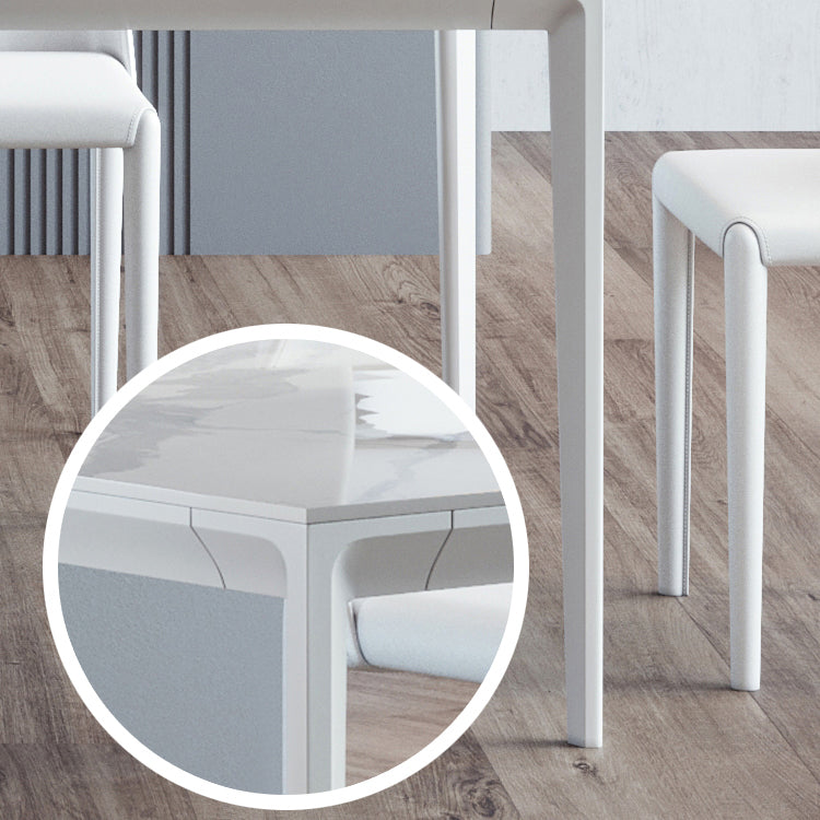 Moderne Rechteck Diniate Set 1/4/5/7 Stück Stein Top Esstisch Set