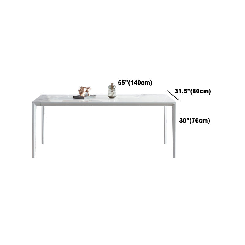 Moderne Rechteck Diniate Set 1/4/5/7 Stück Stein Top Esstisch Set