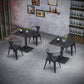 Modern 1/3/7 Pieces Dining Set Rectangle Stone Dining Table for Cafe 3 Pieces: Black Table, 2 Chairs Clearhalo 'Dining Room Sets' 'Dining Tables & Seating' 'dining_room_set' 'furn' 'furn_dining_room_set' 'Furniture' 'Kitchen & Dining Furniture' 5291699