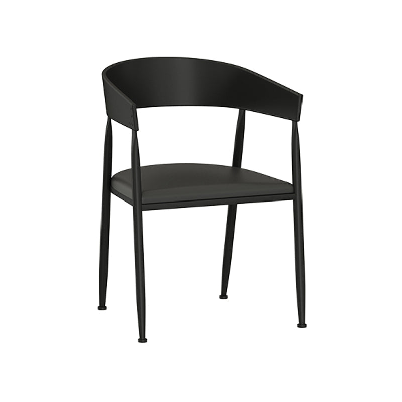 Modern 1/3/7 Pieces Dining Set Rectangle Stone Dining Table for Cafe 1 Black Chair Clearhalo 'Dining Room Sets' 'Dining Tables & Seating' 'dining_room_set' 'furn' 'furn_dining_room_set' 'Furniture' 'Kitchen & Dining Furniture' 5291707