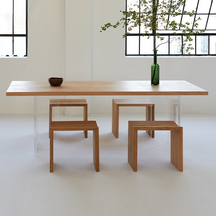 Table à manger en bois massif table de restauration de style contemporain pour cuisine à la maison