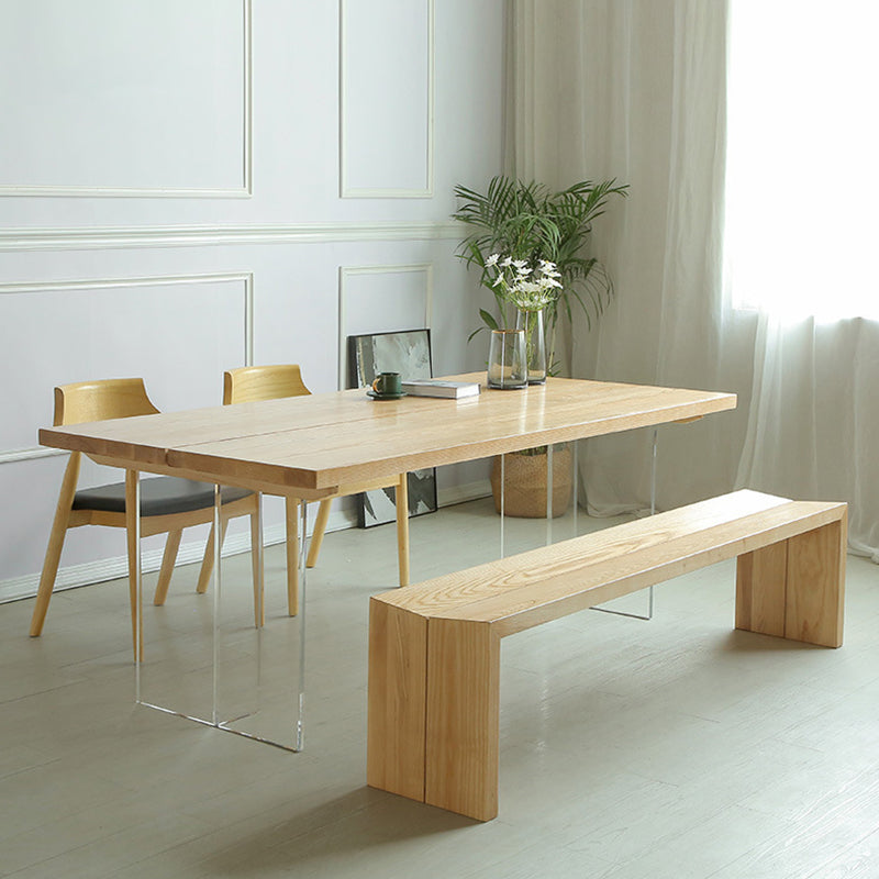 Table à manger en bois massif table de restauration de style contemporain pour cuisine à la maison